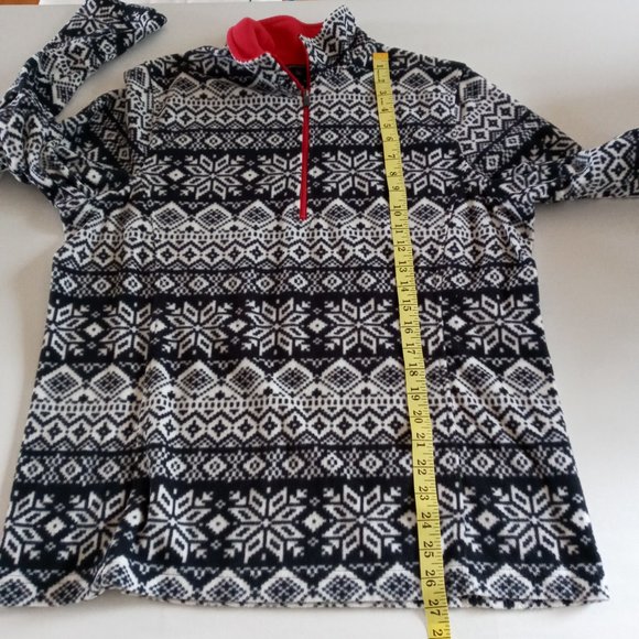 Lands End snowflake Print fleece jacket - Picture 5 of 6